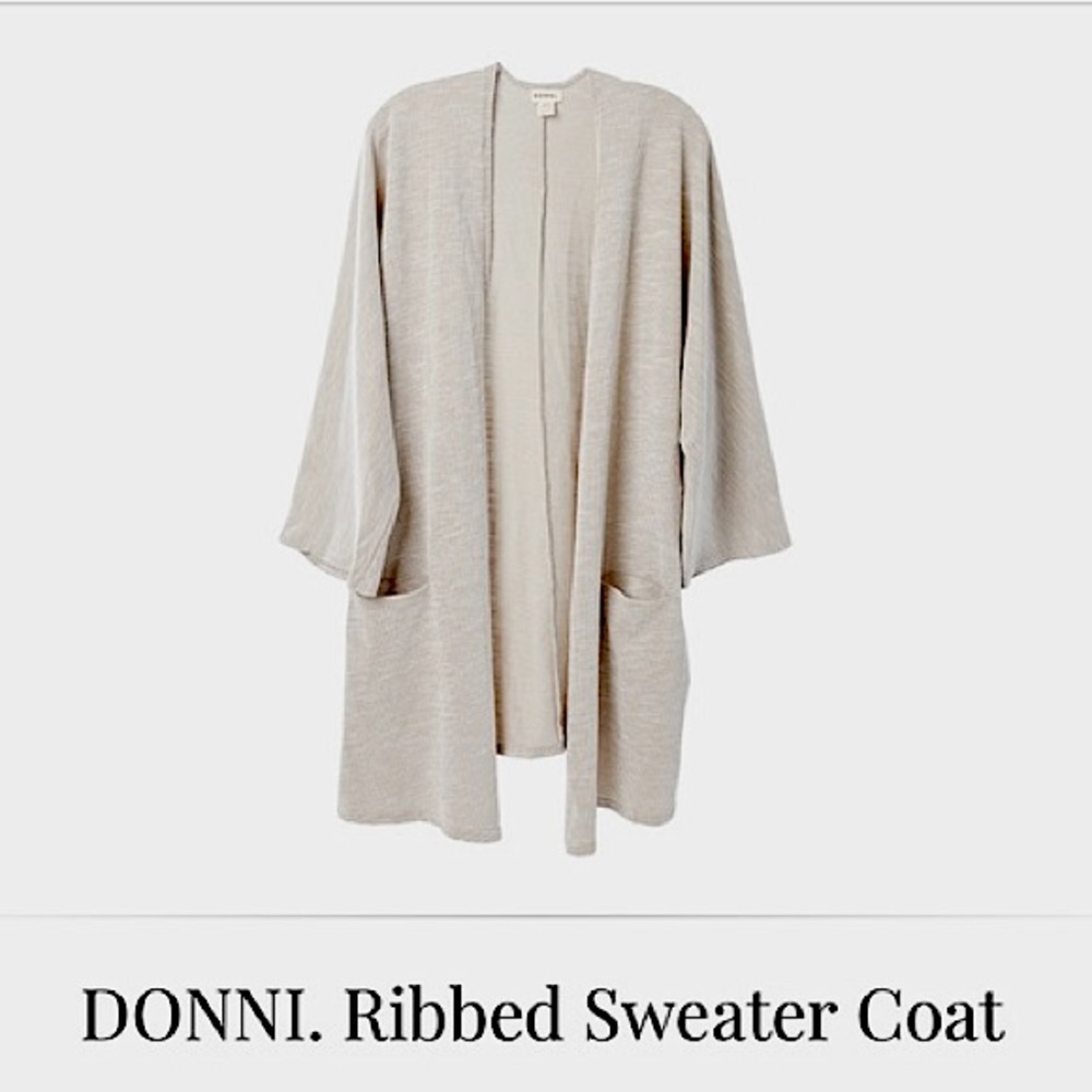 DONNI. Ribbed Sweater Coat